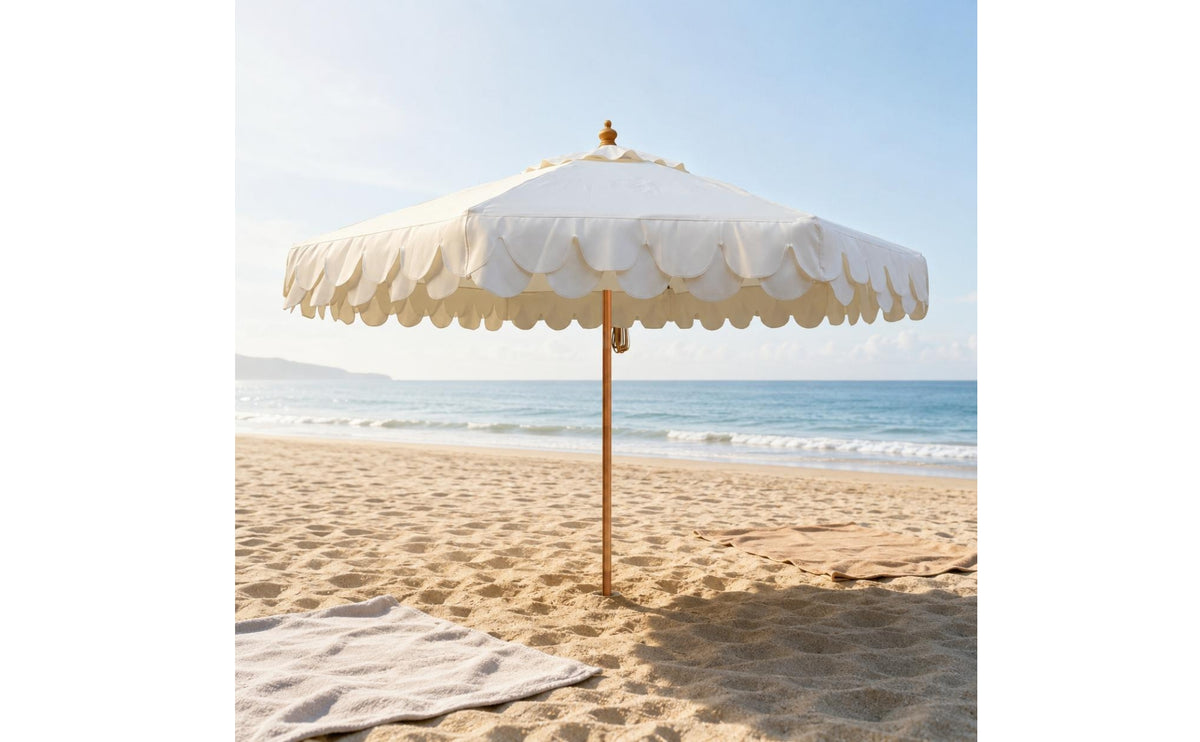 Rope-Pull Parasol Pale Parasol Central Pole for Outdoors