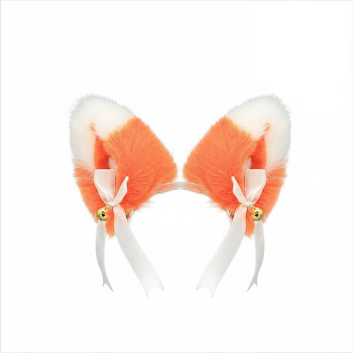 Faux Cat Ears Headband Handmade Cat Ear Headband Ry Canine Ears Hairband Bowknot Decor Ry Creature Ear Headwear for Women