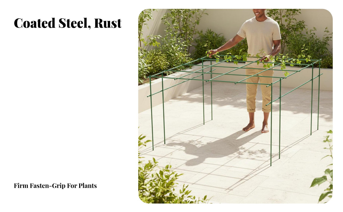 Grape Arbor Easy to Assemble Climbing Plant Frame Versatile Vegetable Climbing Rack for Flower Enthusiasts, Hobby Farmers, Balcony, Outdoor, Patio