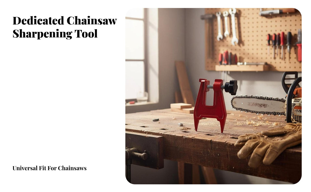 Cutting Saw Bar Filing Vise Sturdy Steel Construction Cutting Saw Ening Clamp Adjustable Jaw Chain Filing Vise for Arborists, Loggers, Outdoor