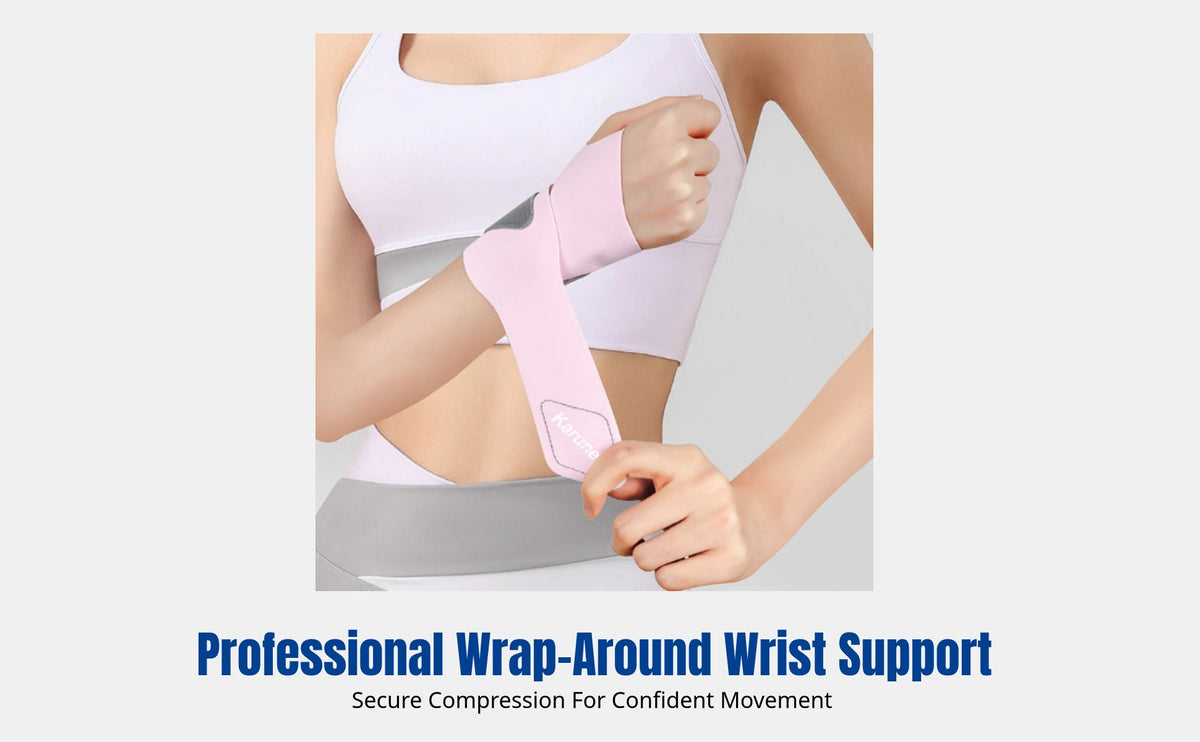 Thin Breathable Wrist Support, Sports Wristband, Adjustable Anti-Sprain Compression Wrap for Fitness, Badminton, Basketball