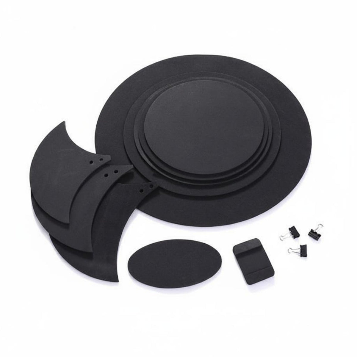 Easy to Install Drum Quiet Practice Kit Thick Foam Quiet Drum Pad Kit Stable Placement Cymbal Muffler Pads Compatible with Acoustic and Electronic Drums for Studio