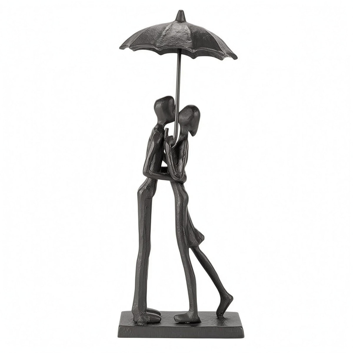 Cast Iron Figurine Anniversary Gift Metal Couple Figurine Handcrafted Romantic Iron Statue for Couples