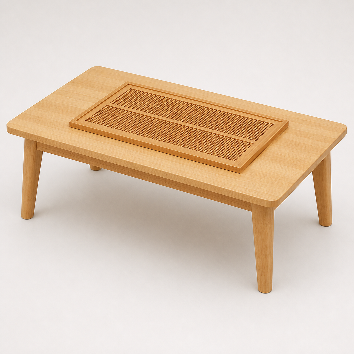 Foldable Bedside Table with Solid Wood Top for Home, Study, and Tea