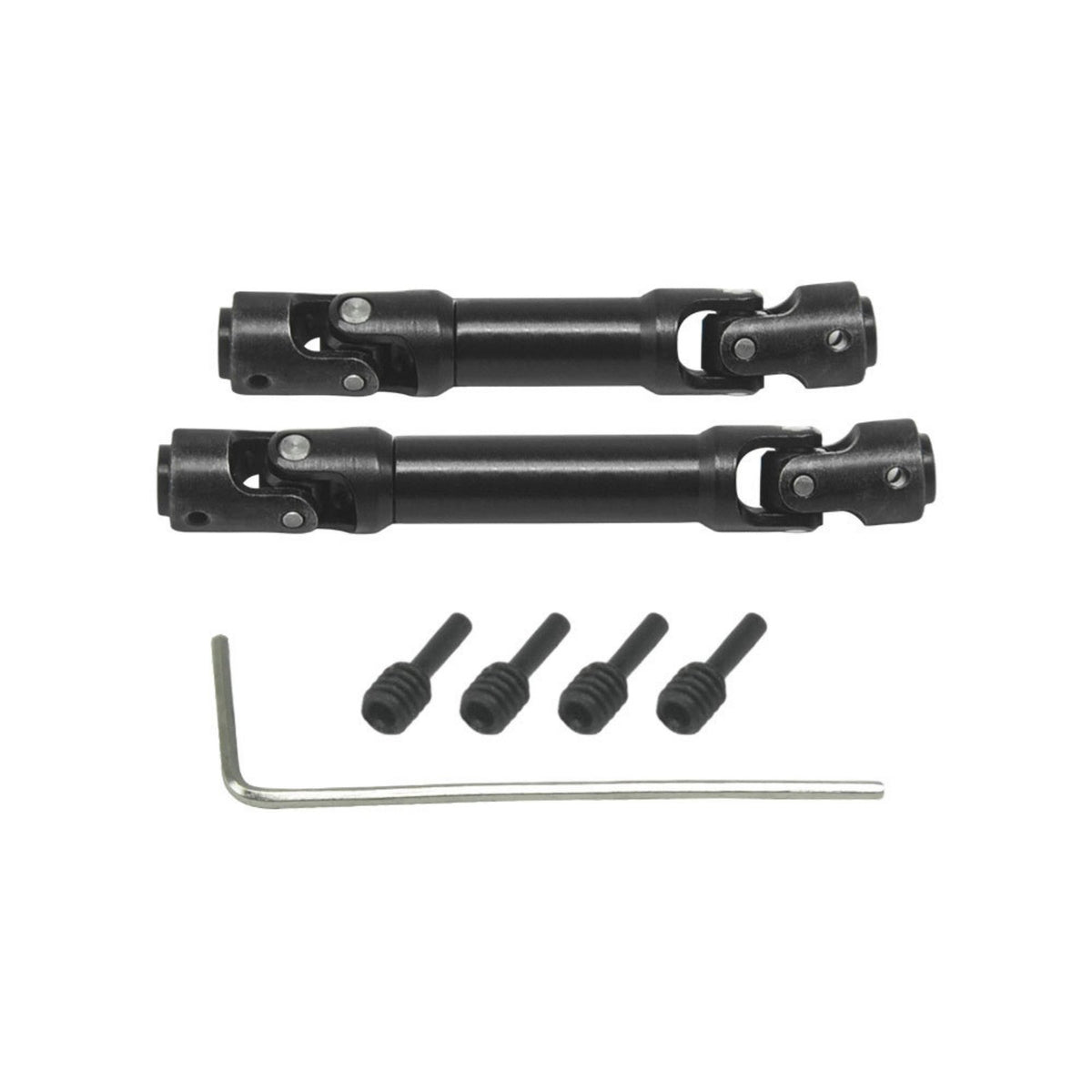 2 Pieces Black Finish Steel Drive Shaft Long-Lasting RC Drive Shaft for Model Car Builders