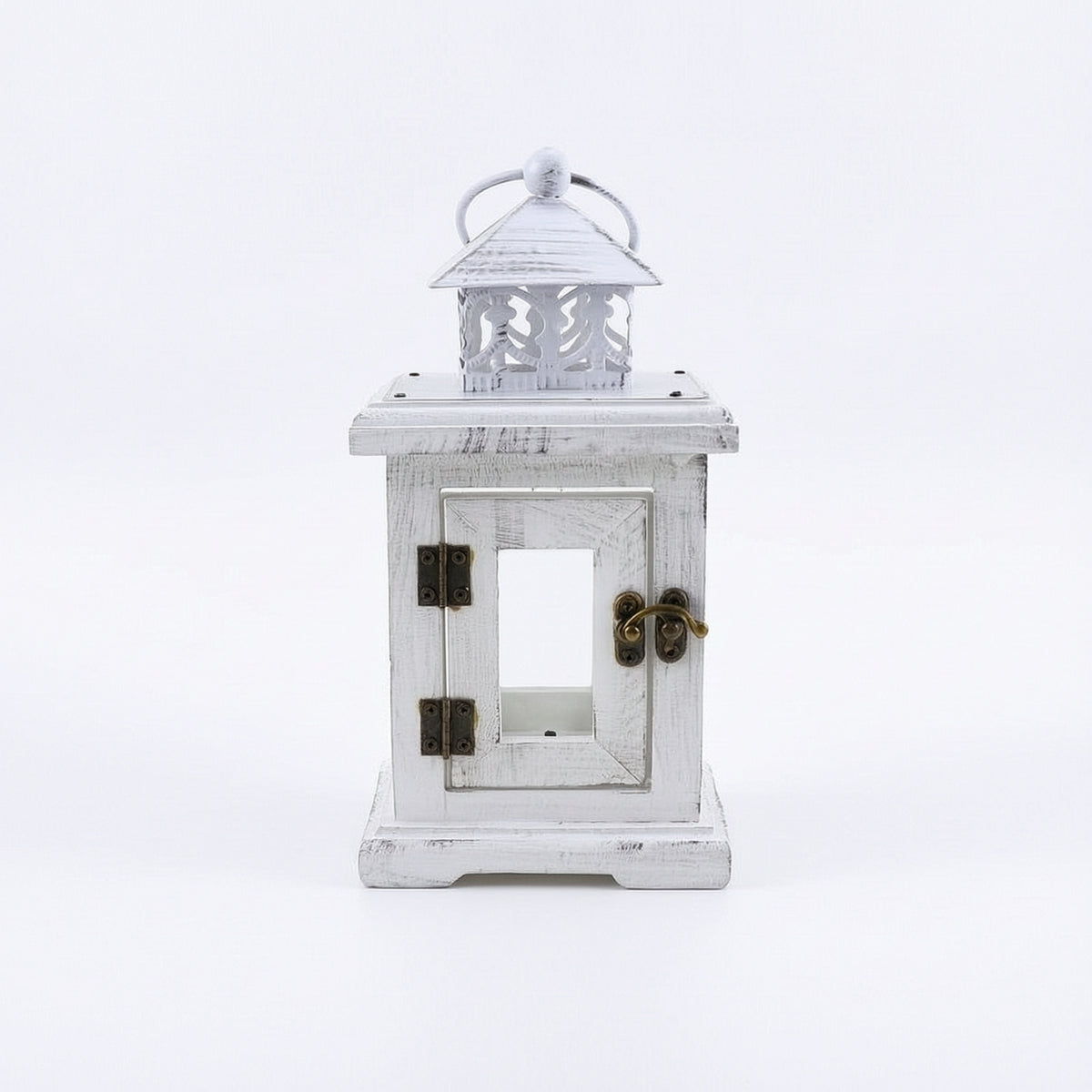 House Lantern Wooden Glass Lantern Vintage for Farmhouse Decor