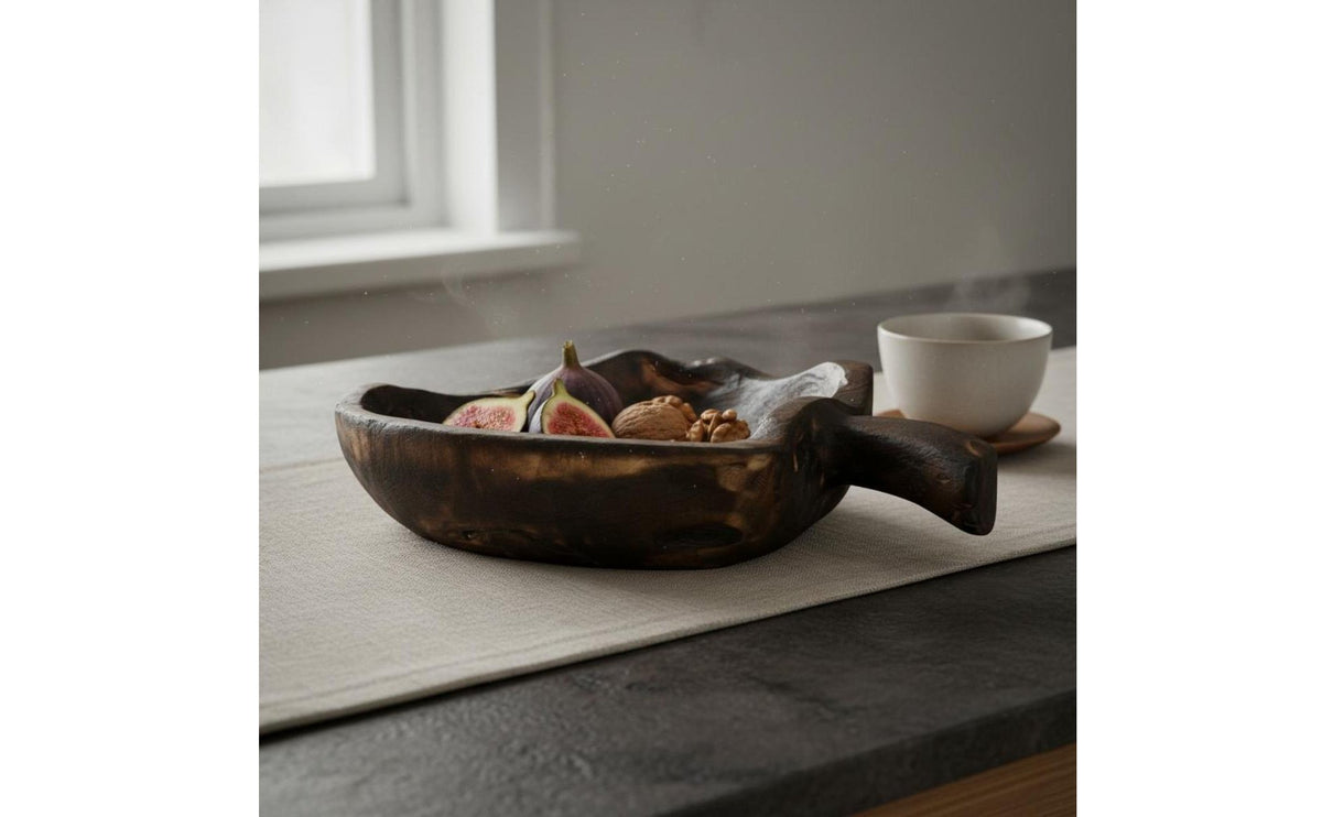 Wood Tray Unique Grain Wooden Fruit Tray Multipurpose Wood Serving Platter for Tea Room