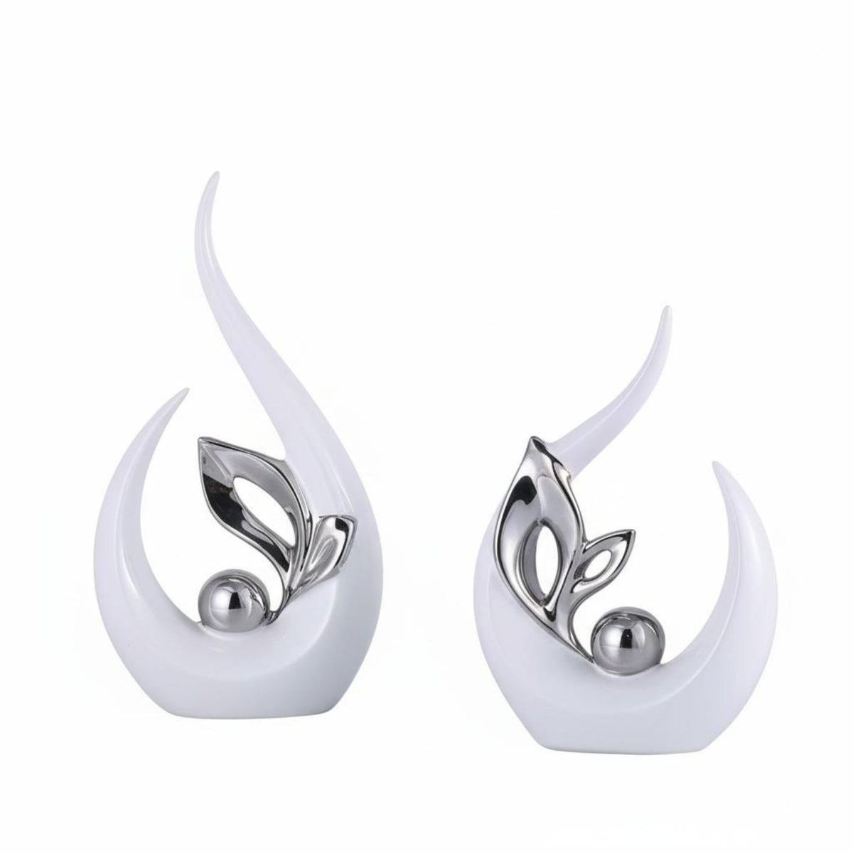 Elegant Accent Piece Modern Abstract Ceramic Sculpture Long-Lasting Luxury Table Ornament Modern Art Sculpture for Living Room, TV Cabinet, Bookshelf, Office Desk