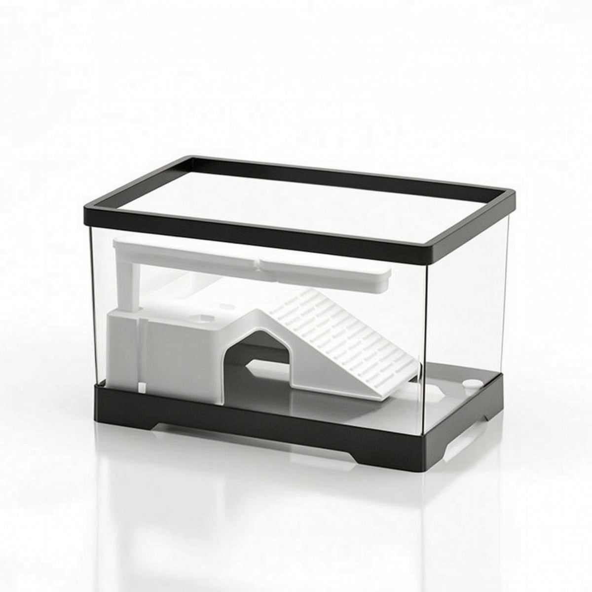 Turtle Tank with Basking Platform Allall-Inclusive Turtle Tank with Filter Reptile Habitat Crystal-Clear Terrarium Easy to Clean
