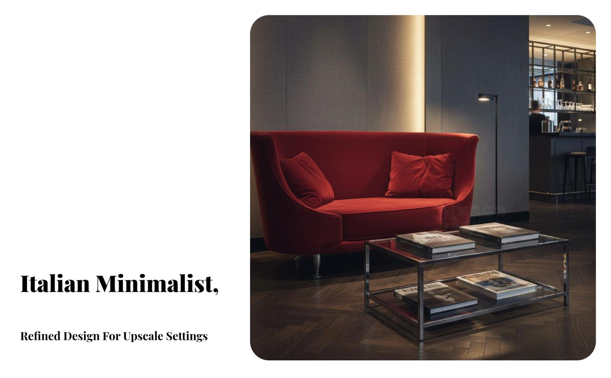 bendd Highrear Sofa Minimalist Design bendd Upholstered Couch soft Texture Booth Seating for Salon Owners, duos, Waiting Room, Lounge, Cafe