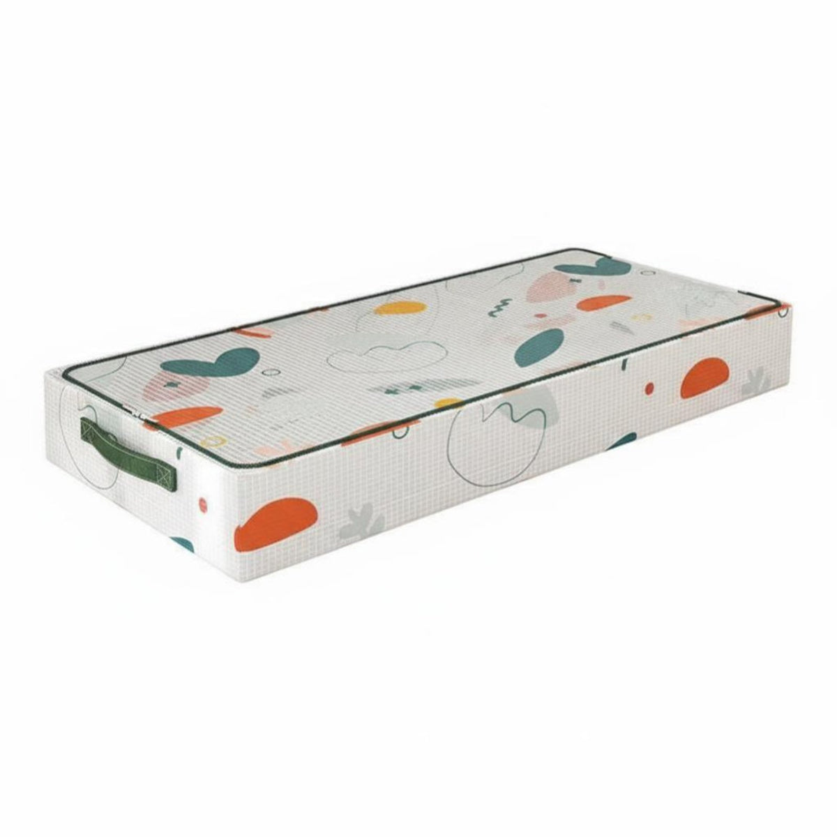Flat Storage container with casters Space-Saving Organizer Box Slim dimensions for Renters