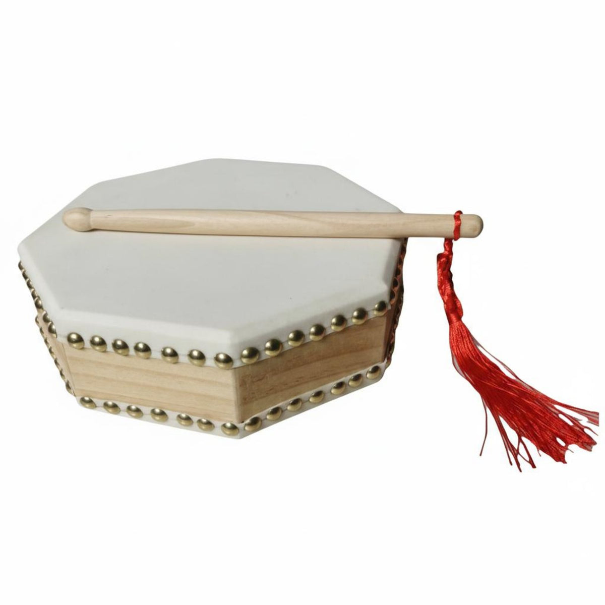 With rings Octagonal ring Drum Ethnic ethnic-inspired Dance performer-focused Portable Folk Instrument Lightweight for artists, Beginners, Stage Shows, real-time Performances, Festive events, School Activities