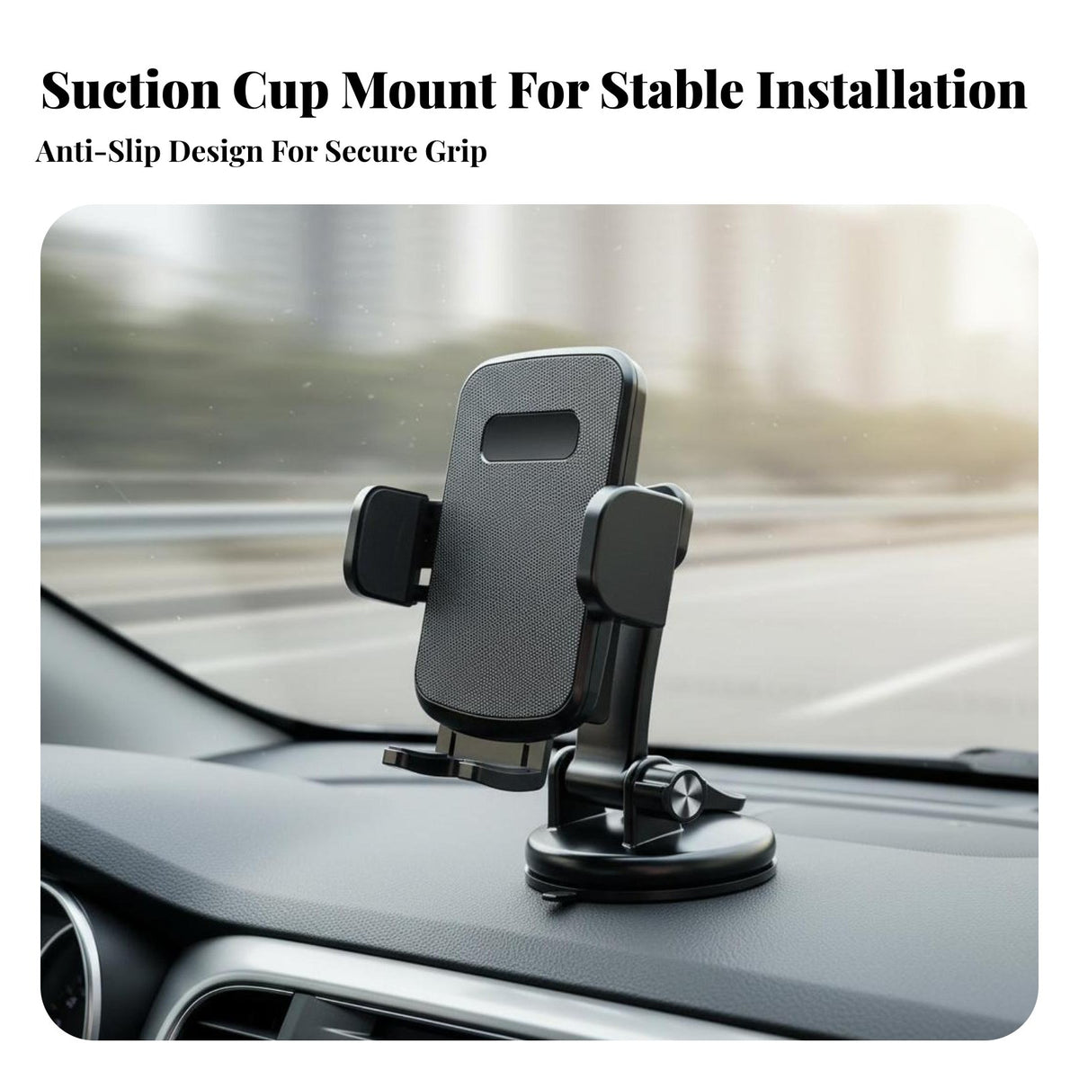 Suction Cup Ph Single Mount 360° Rotation Car Ph Single Holder Telescopic Arm for Everyday User S, Smartph Single Users, Navigation, Driving, Travel