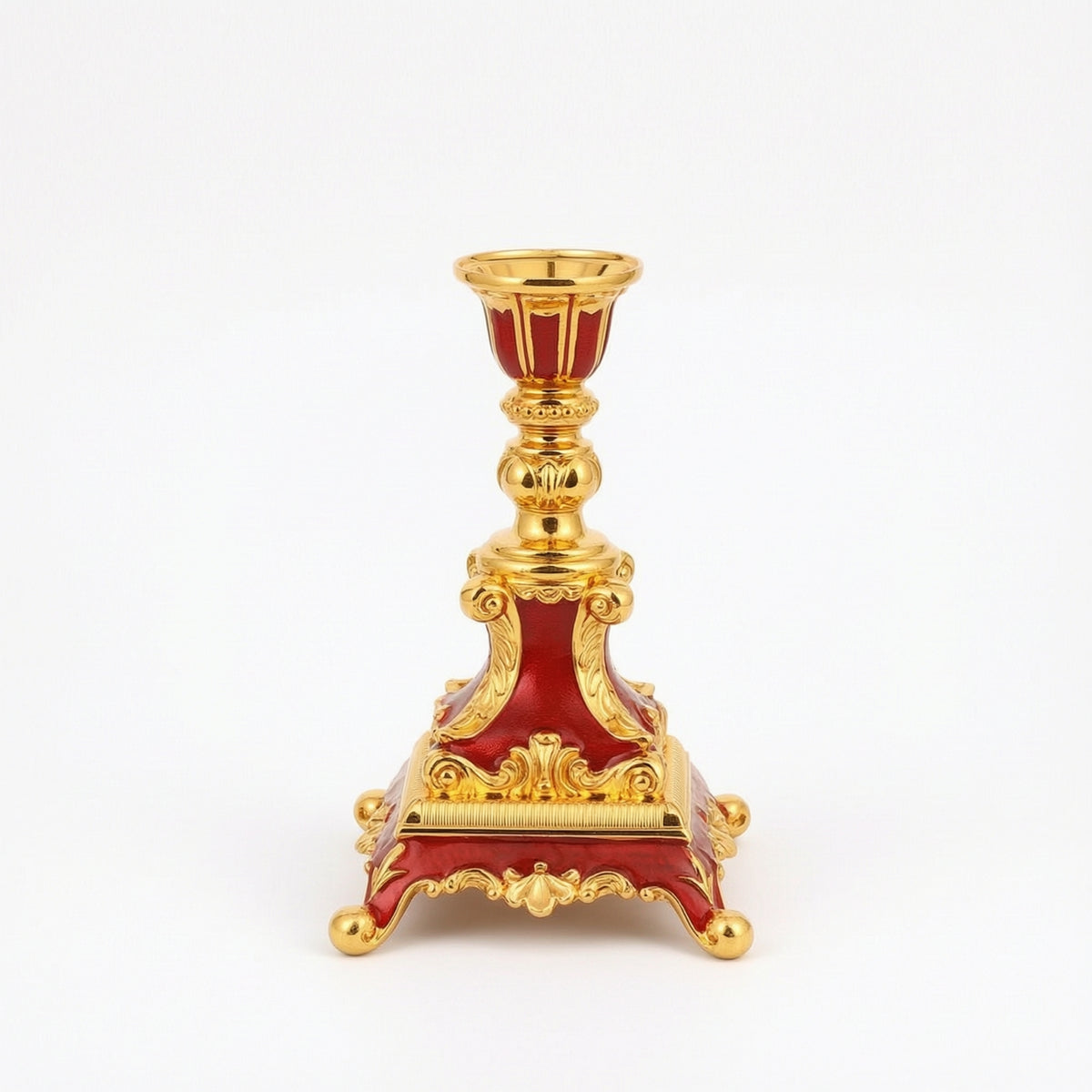 Candlestick Ornate Tabletop Ornament Metal for Decorators
