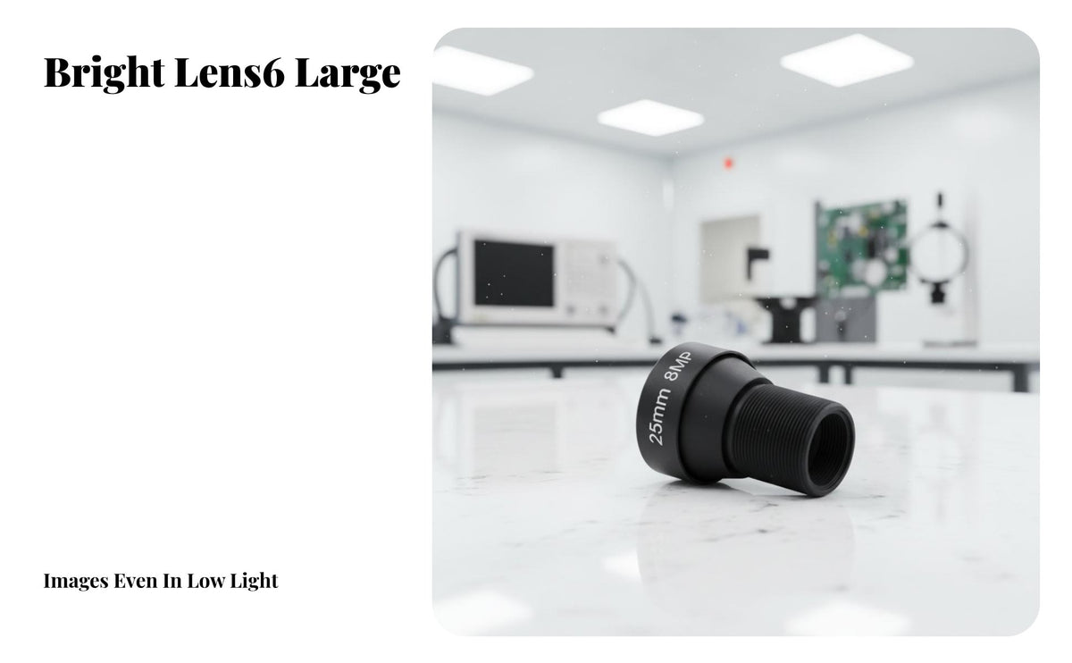 25mm Threaded Mount Lens Low Distortion 8MP 4K Industrial Imaging Lens Optical Component for Security Observation, Machine Vision, Robotics