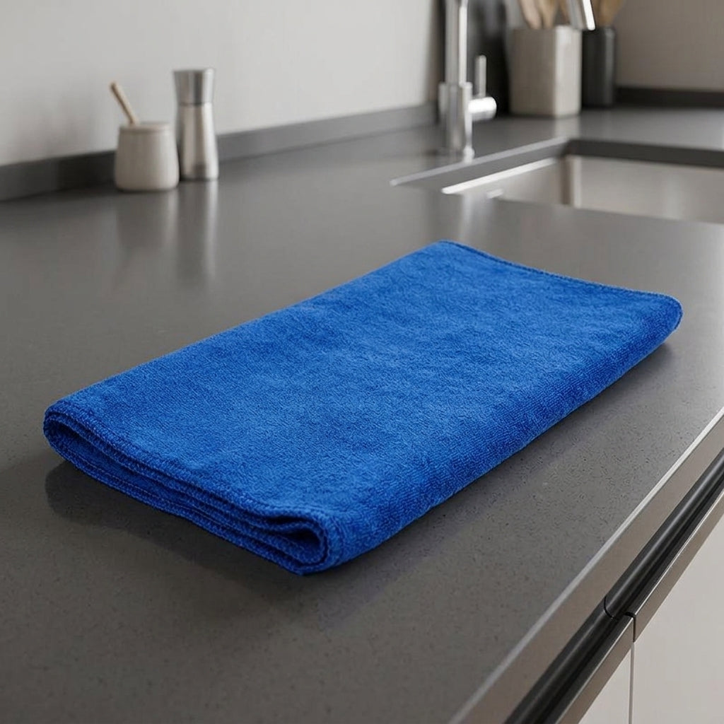 Large 30cm x 70cm Microfibre Cloth and Cleaning Cloths, High Absorbency Large Microfibre Towel, Low Lint for Car, Kitchen and Glass Cleaning