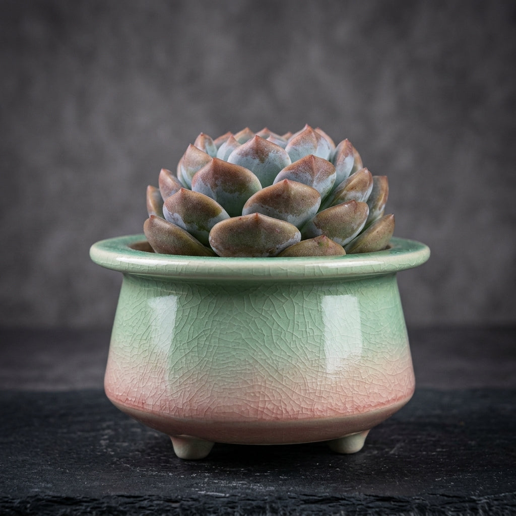 Plant Pots for Indoor Plants and Flower Pots, Glossy Ceramic Pots for Home Office Decor, Round Bonsai Pot or Outdoor Plant Pot