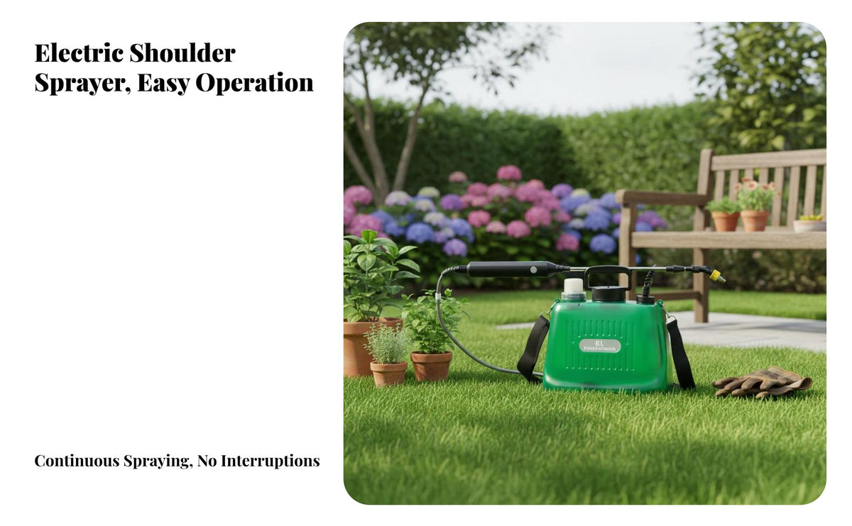 Electric Shoulder Dispenser Large Capacity 5L Portable Spray Reservoir Electric Garden Dispenser Adjustable Spray Tip Automatic