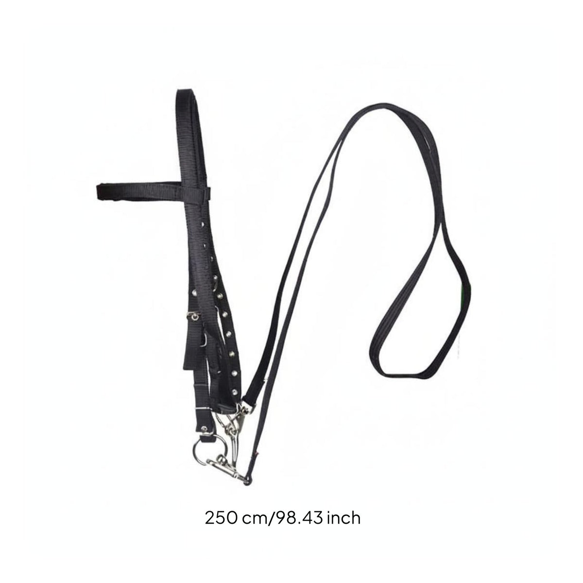 Horse Bridle and Reins Set Easy to Use Horse Bridle and Rein Set Long Performance Equestrian Headstall with Reins for Training