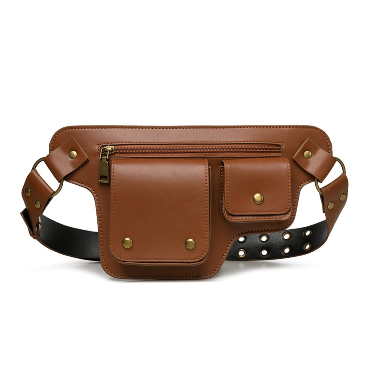 Rugged Crossbody Bag with Adjustable Strap Handsunrestricted Leather Bag with Adjustable Strap Compact Organized for Cycling