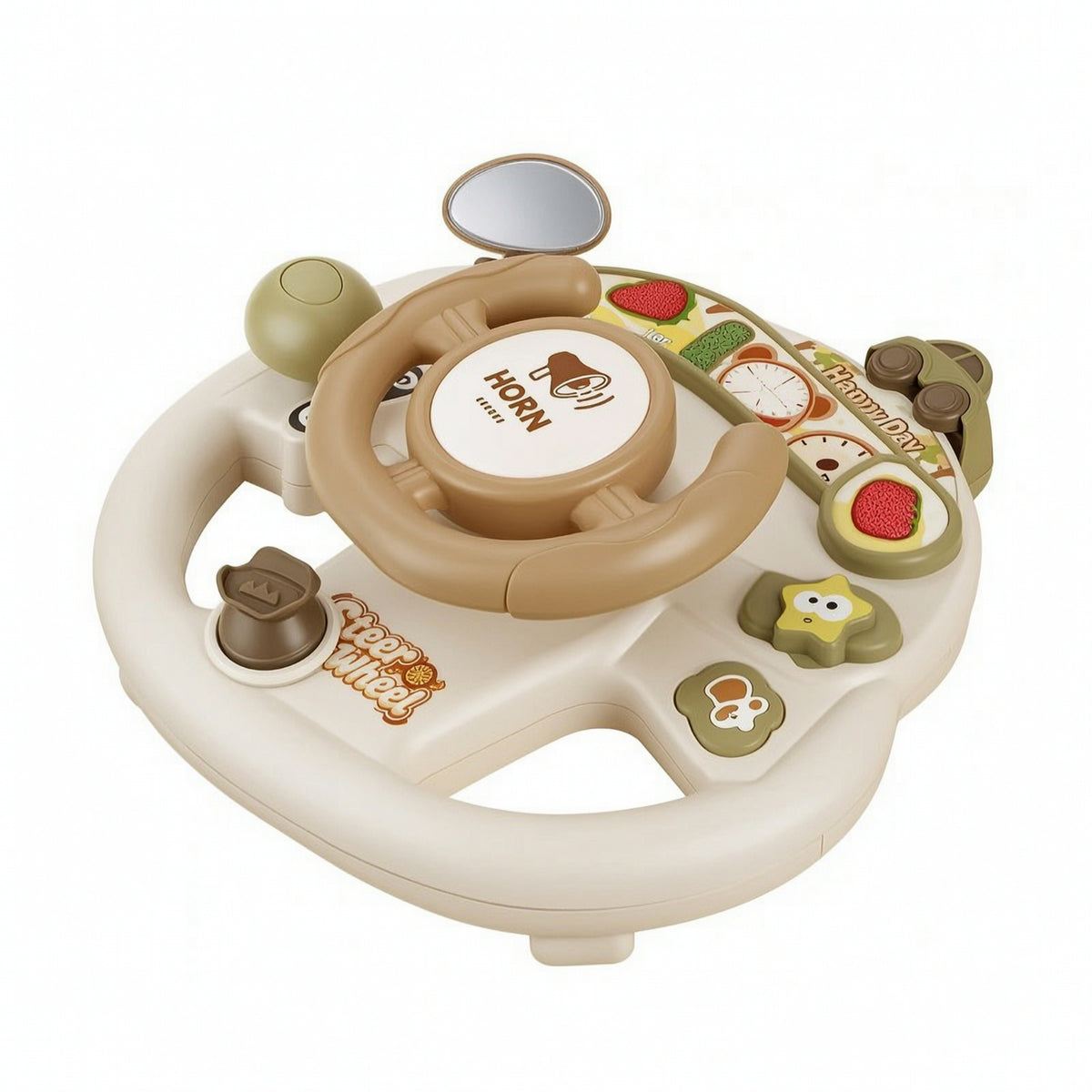 Simulated Driving Steering Wheel Toy Educational Steering Wheel Toy Simulator Sensory Screenscreenless for Toddlers, Playroom