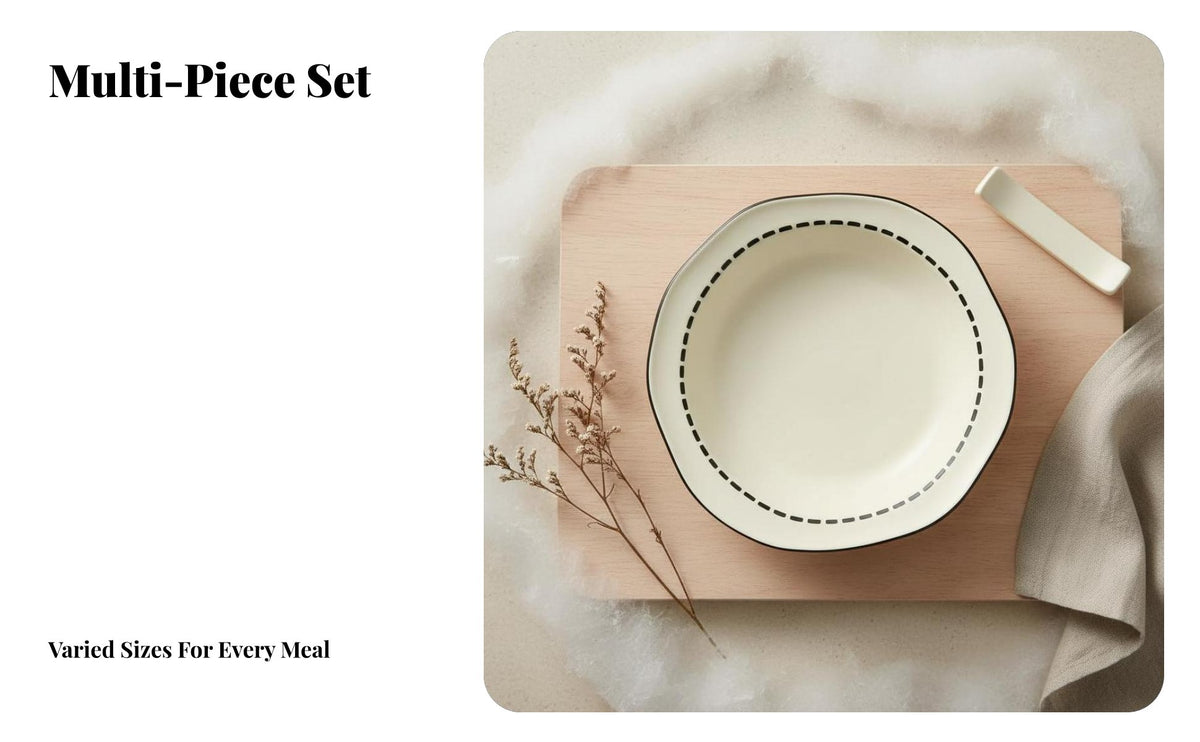 Mulanxi Series Ceramic Dinnerware, Japanese Style, Underglaze Color, Modern Minimalist Plates & Bowls, Home Dining