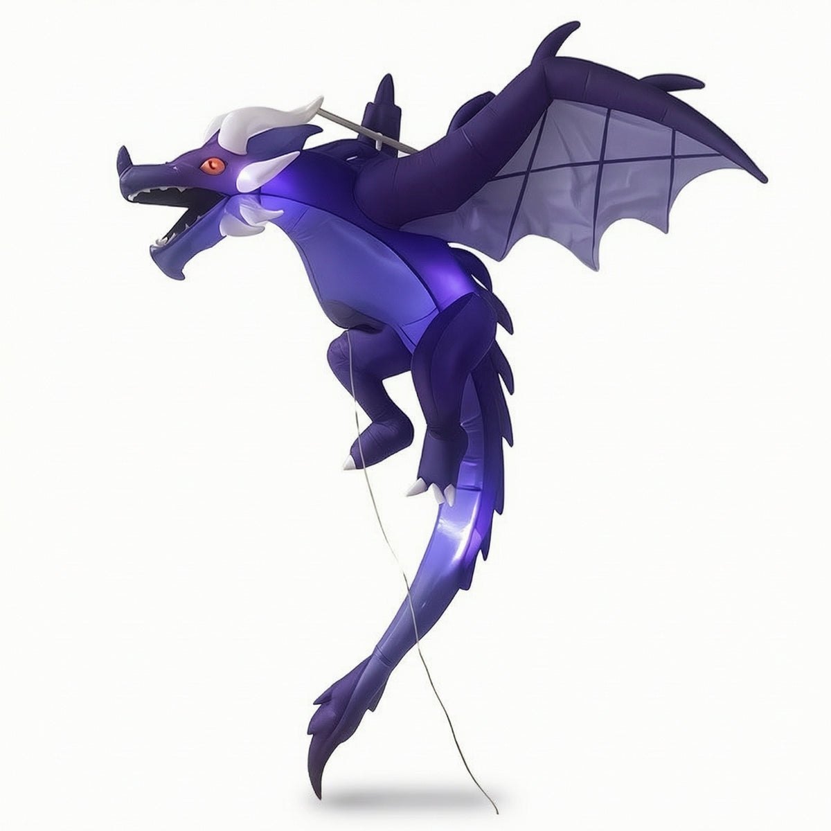 Hanging Dragon Decoration Halloween Inflatable Dragon Decor LED Lights Sturdy for Yard, Haunted House