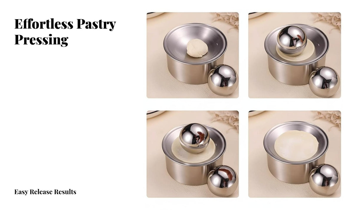 Dumpling Wrapper Effortless Press Maker Manual Wonton Pastry Skin Press Stainless Steel for Parents, Cooking Enthusiasts, Family Gatherings