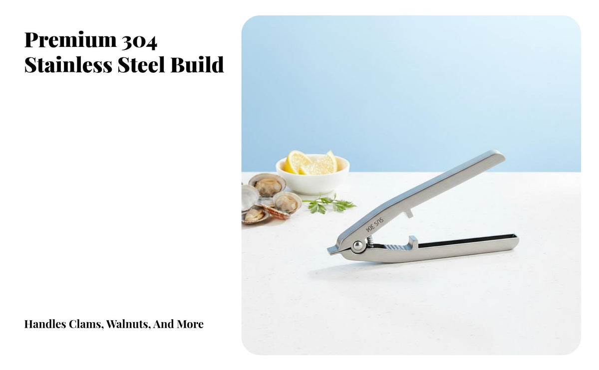 Stainless Steel Clam Unseal Er Labor-Saving Clam Unseal Er Seafood Shell Splitter Long-Lasting Tool Ergonomic Design