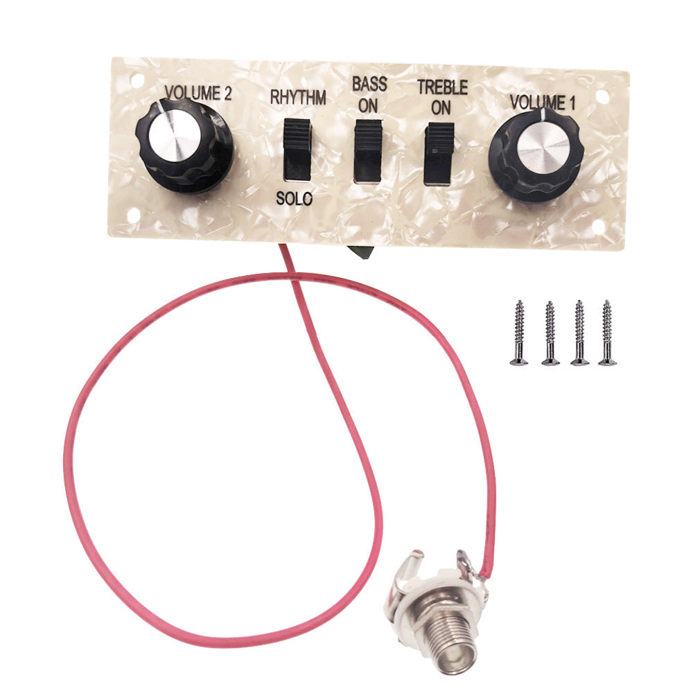 Electric Guitar Tone Switch Pickguard Control Panel Pearl White Guitar Accessory