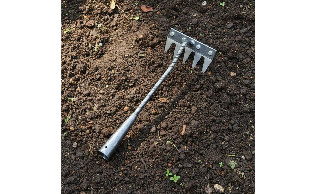 Garden Weeding Rake Detachable Design Stainless Steel Hoe Head Versatile Hoe Rake for Farmers, Gardeners, Farm, Vegetable Plot