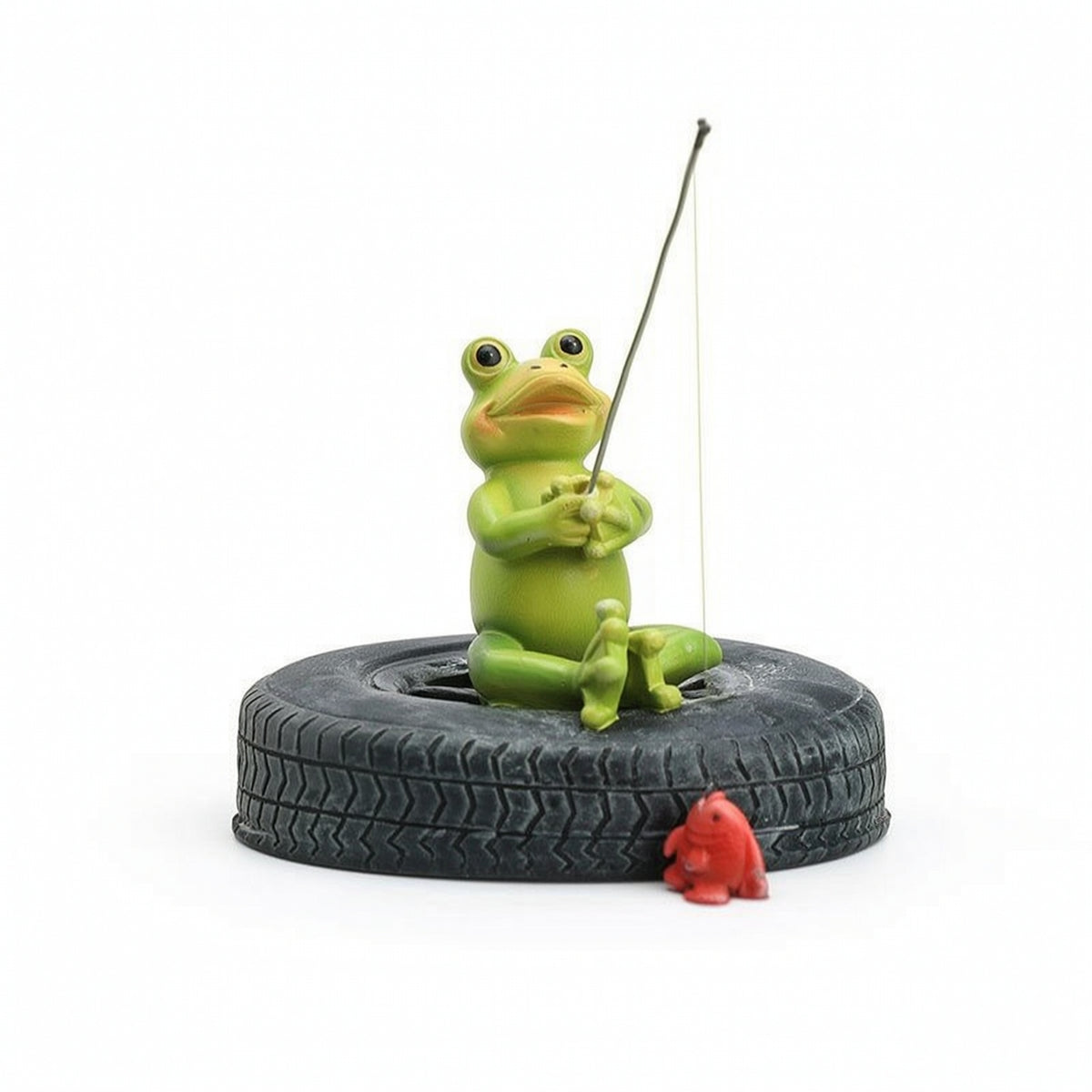 Buoyant Frog Ornament Decorative Buoyant Base with Frog Painted for Gardeners, Balcony
