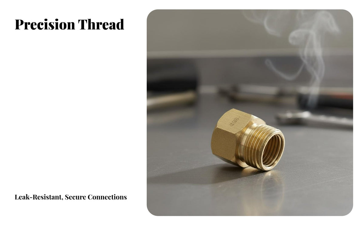 Pressure Washer Thread Adapter Wide Compatibility Steam Cleaner Hose Fitting Leak-Resistant Brass Nozzle Converter