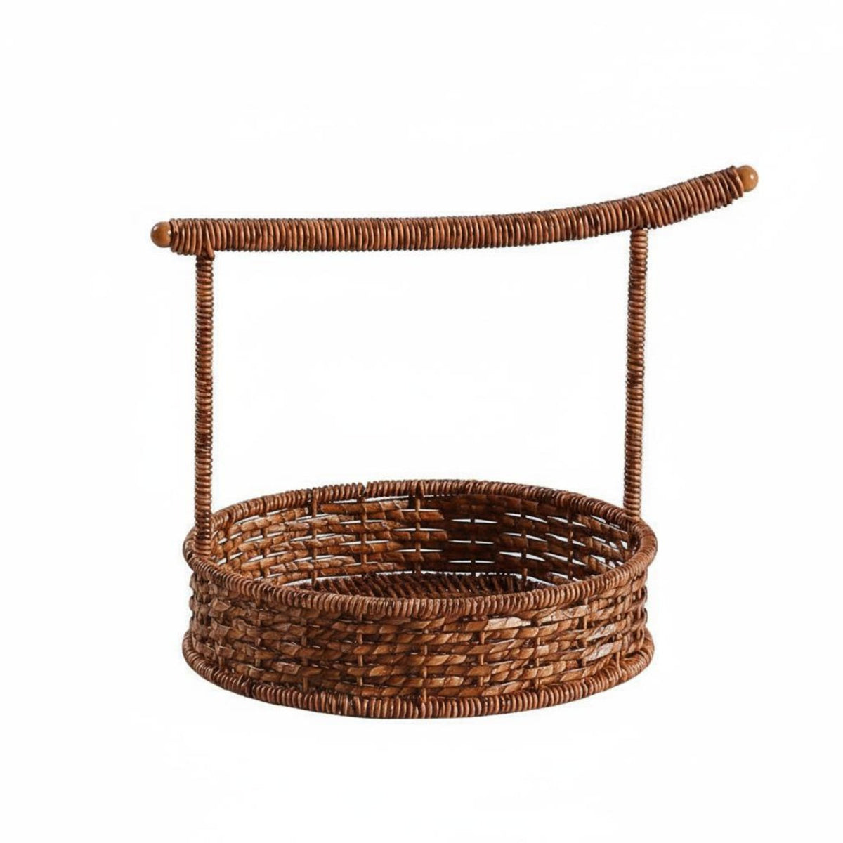 Multi-Purpose Imitation Rattan Food Basket Easy to Clean Vintage Design Food Container Lightweight for Picnic