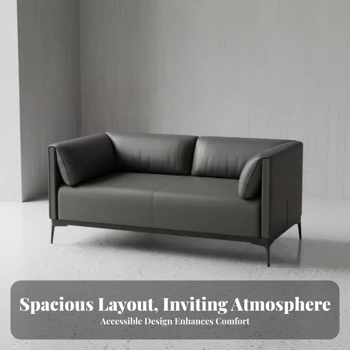 Modern Design Minimalist Iron-Frame Sofa and Table Creative pairing Reception Seating long-lasting Construction Lounge Set firm-density Sponge padding for Corporate Clients, Interior Designers, Office Managers, Waiting Room, Hotel Lobby