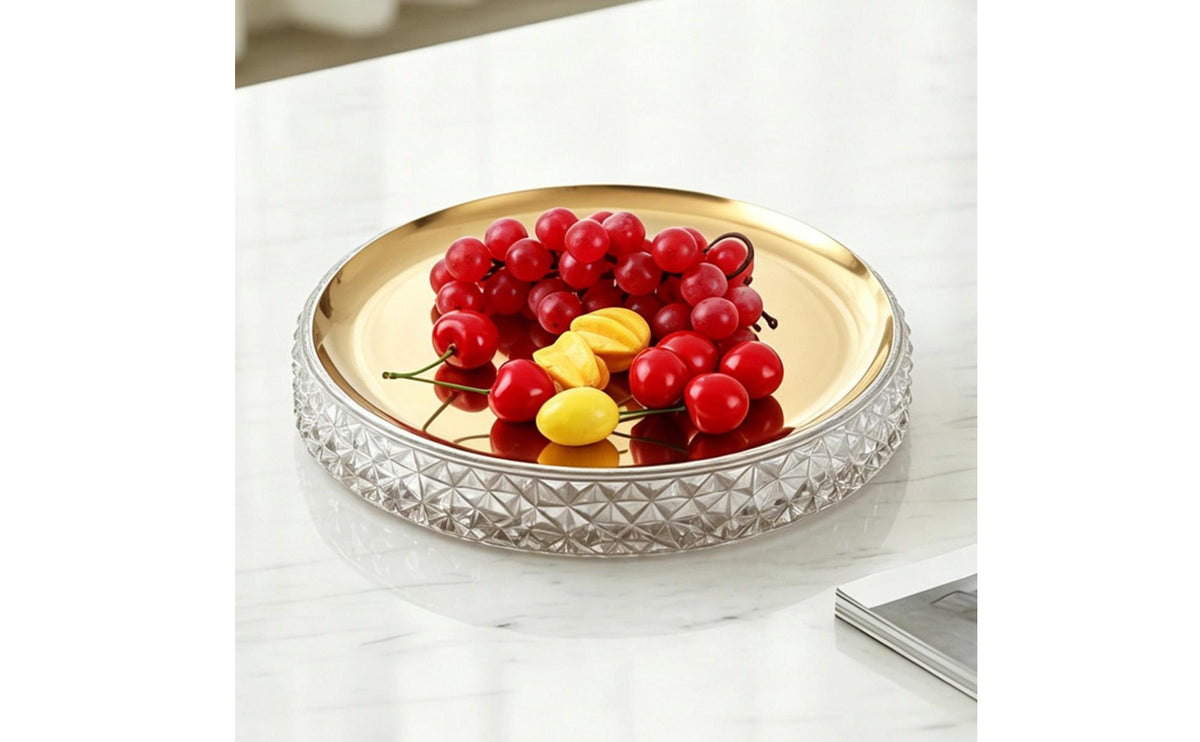 Tray with Mirrored Top Sparkling Mirrored Tray Versatile for Weddings