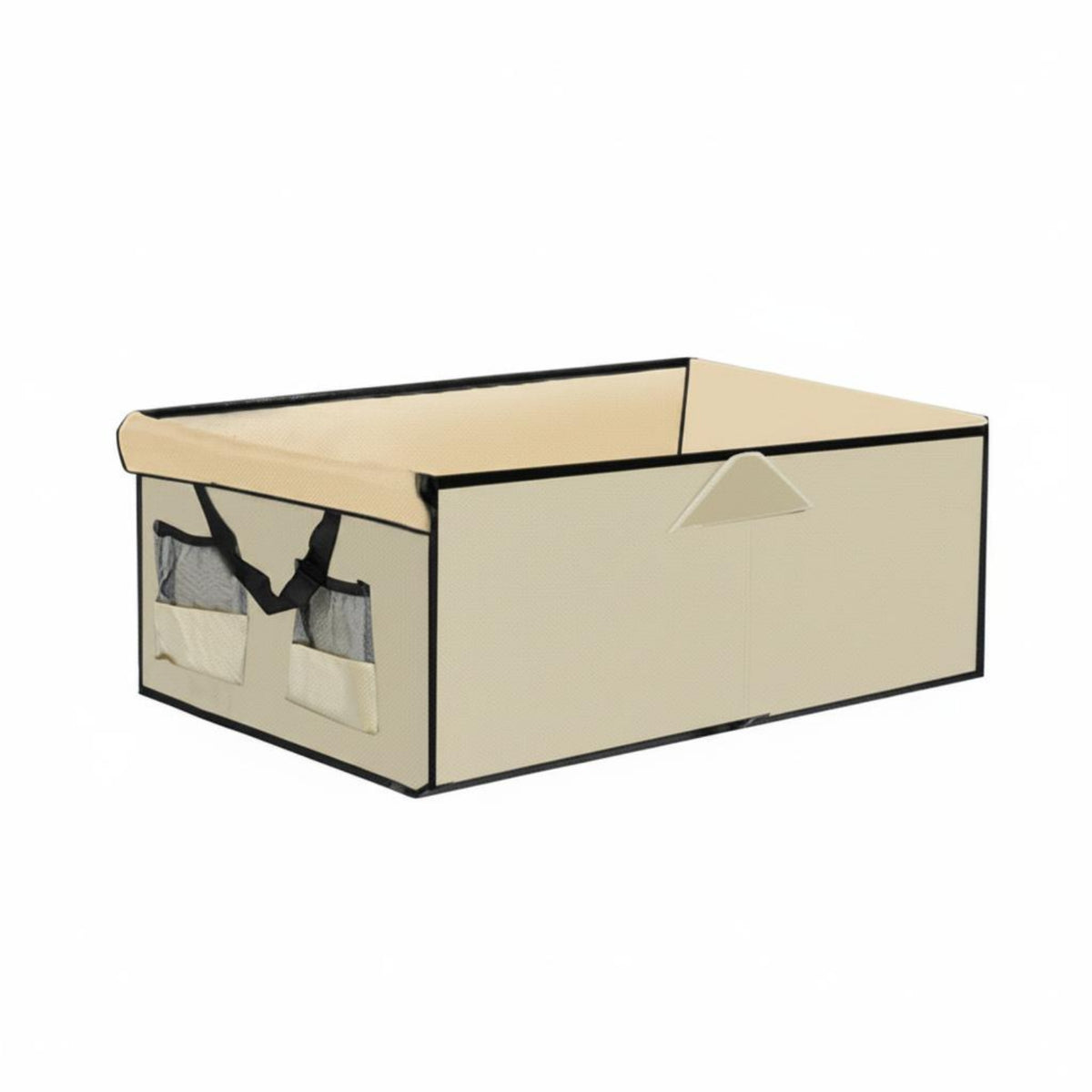 Folding Cart Cover Handhold Cutout Folding Wagon Mesh Covering Pockets Outdoor Storage