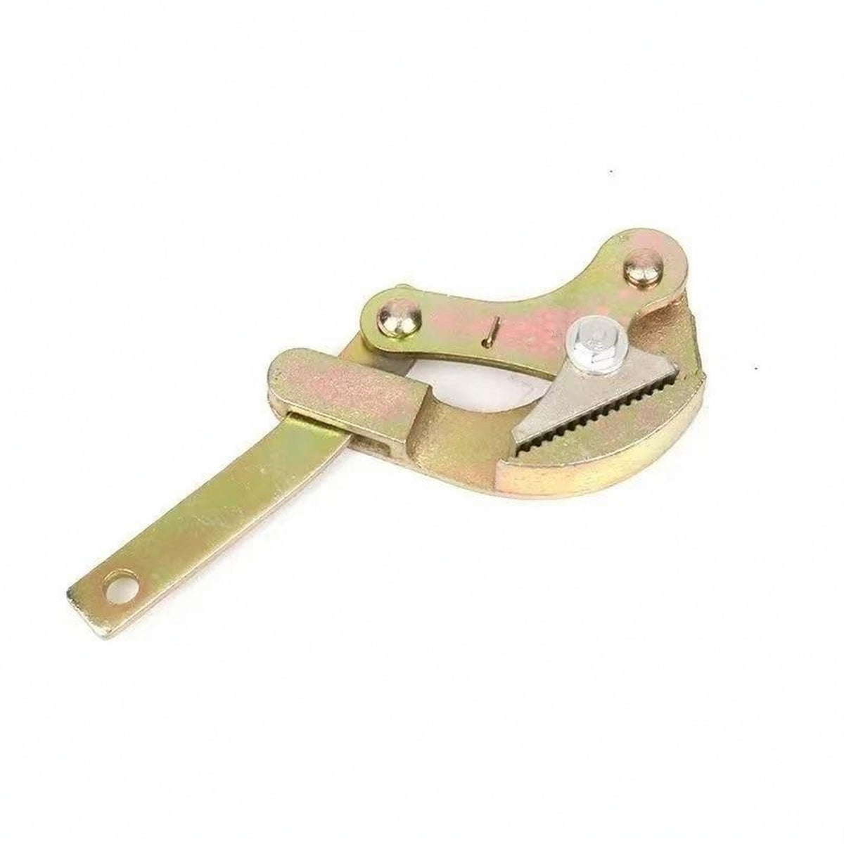 Toothed Jaw Manual Wire Clamp Tightener Pivoting Latch Wire Clamp Tightener Gold-Tone Plated Labor Saving