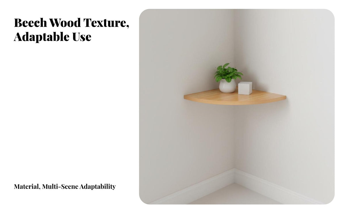 Space-Saving Fan-Shaped Corner Shelf Minimalist Design Storage Rack Modern Design Wall Fixture Versatile for Homeowners, Students, DIY Enthusiasts, Living Room, Bedroom, Office, Bathroom
