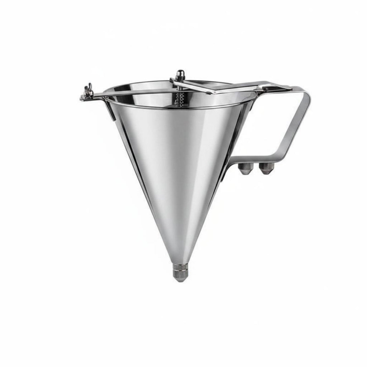 Conical Batter Dispenser with Stand Commercial Batter Dispenser with Press Handle Stainless Steel Funnel for Culinary Professionals