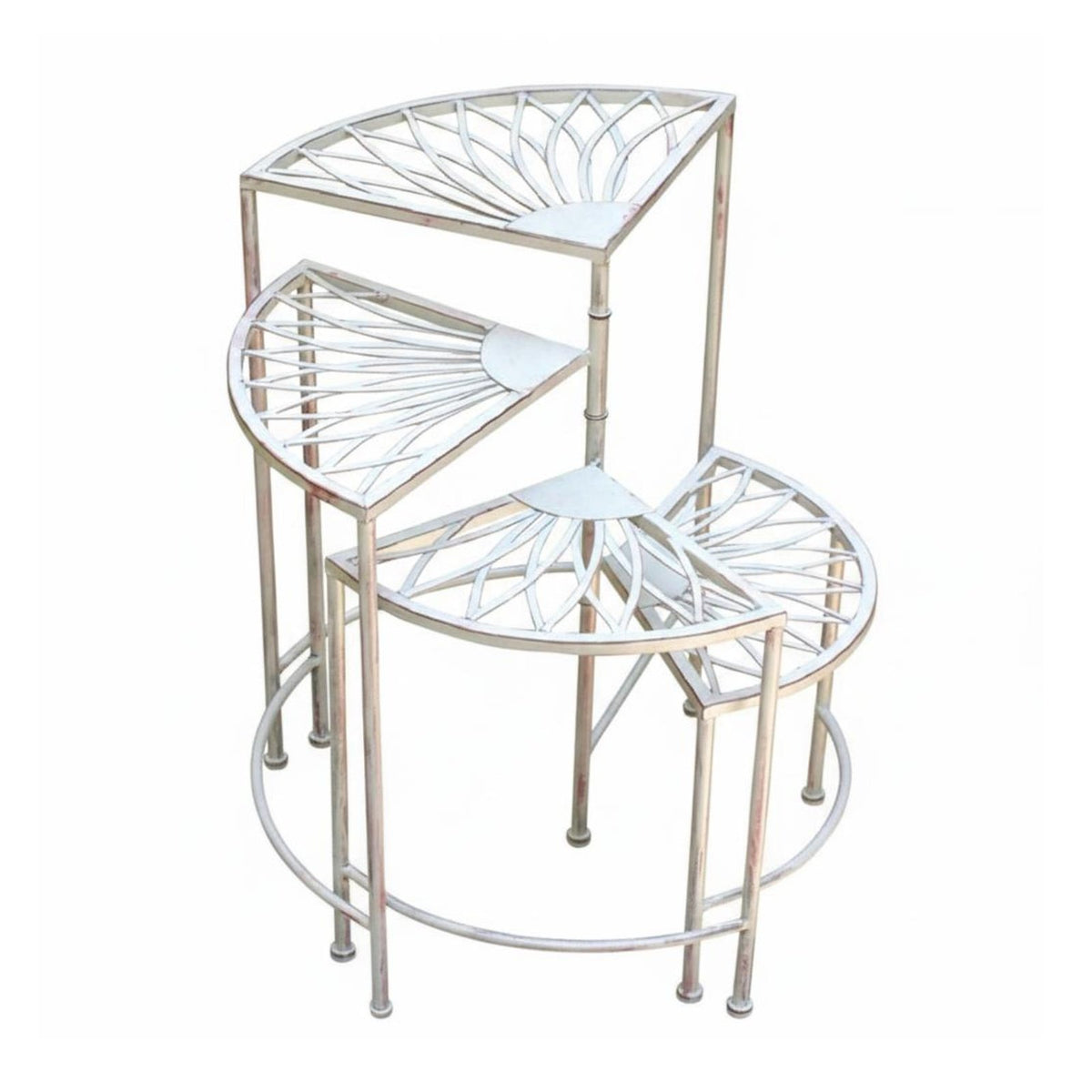 Tiered Corner Stand European design 4-Tier Corner Plant Shelf Floor-Standing Weather Resistant for Gardeners, Homeowners