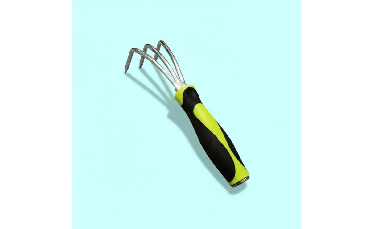 Multi-Functional Clamming Rake Non-Slip Handle Shellfish Rake Heavy Duty Hand Claw Cultivator Rust-Proof for Beachcombers