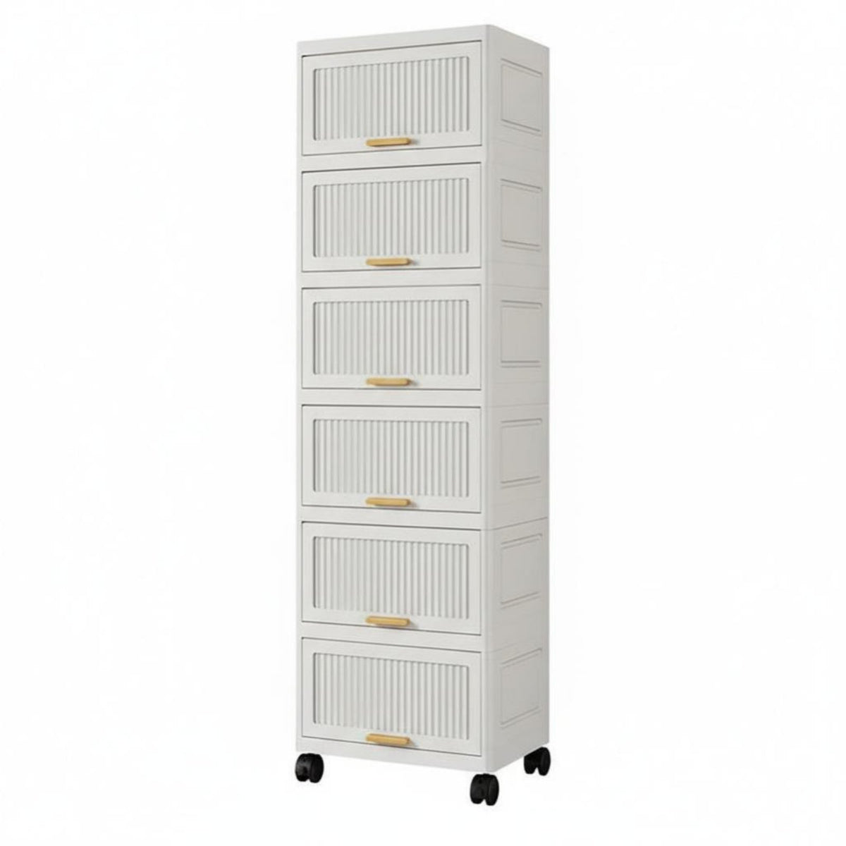 Easy to Move Mobile Cart with Flipdrop-fold-down Bins Multi-Functional 3-Tier Storage Trolley Large Capacity Household Organizer particle-resistantresistant for Families, Homeowners, Kitchen, Living Room, Bedroom, Bathroom