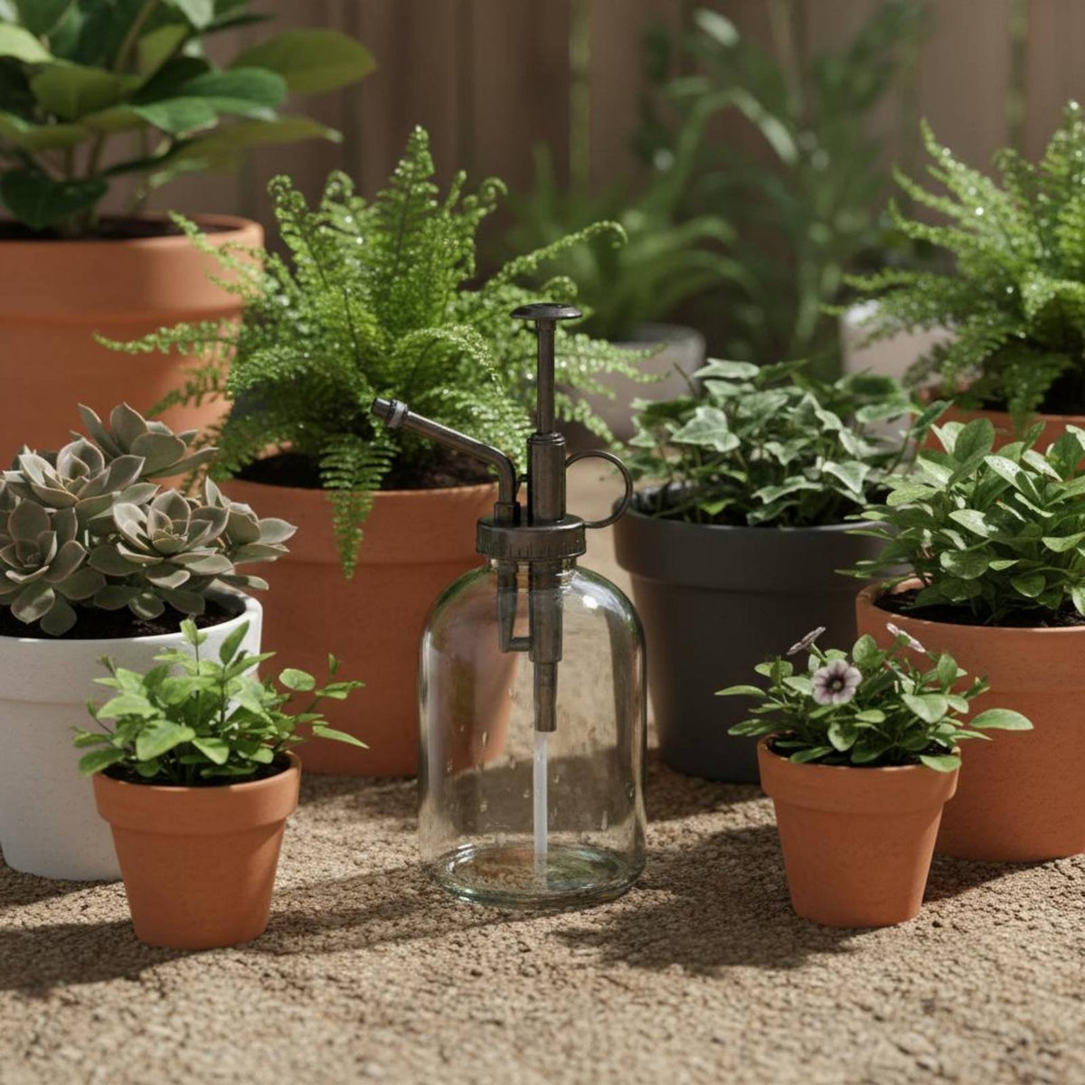 Glass Plant Mister Fine Spray 350ml Watering Mister Vintage Water Mister Decorative Gardening Supplies for Cacti Owners