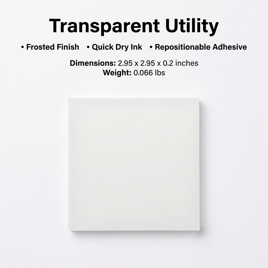 Frosted PET Transparent Self Removable Note Stickers for Office Study, Quick Postits for Students Bible Journaling