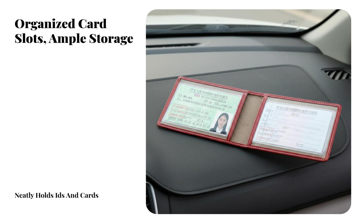 Case Soft Touch men's Document Holder Blocking Top-Grain Leather Card Holder for Professionals, Commuters