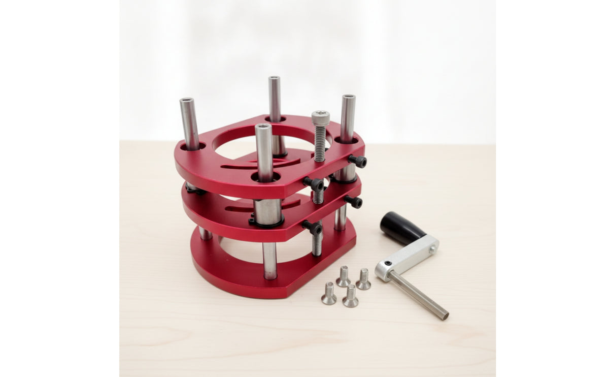 Router Height Adjustment Base with Hand Crank Adjustable Crafting Router Lift Manual Hardware for Woodworkers, Hobbyists, Workshop