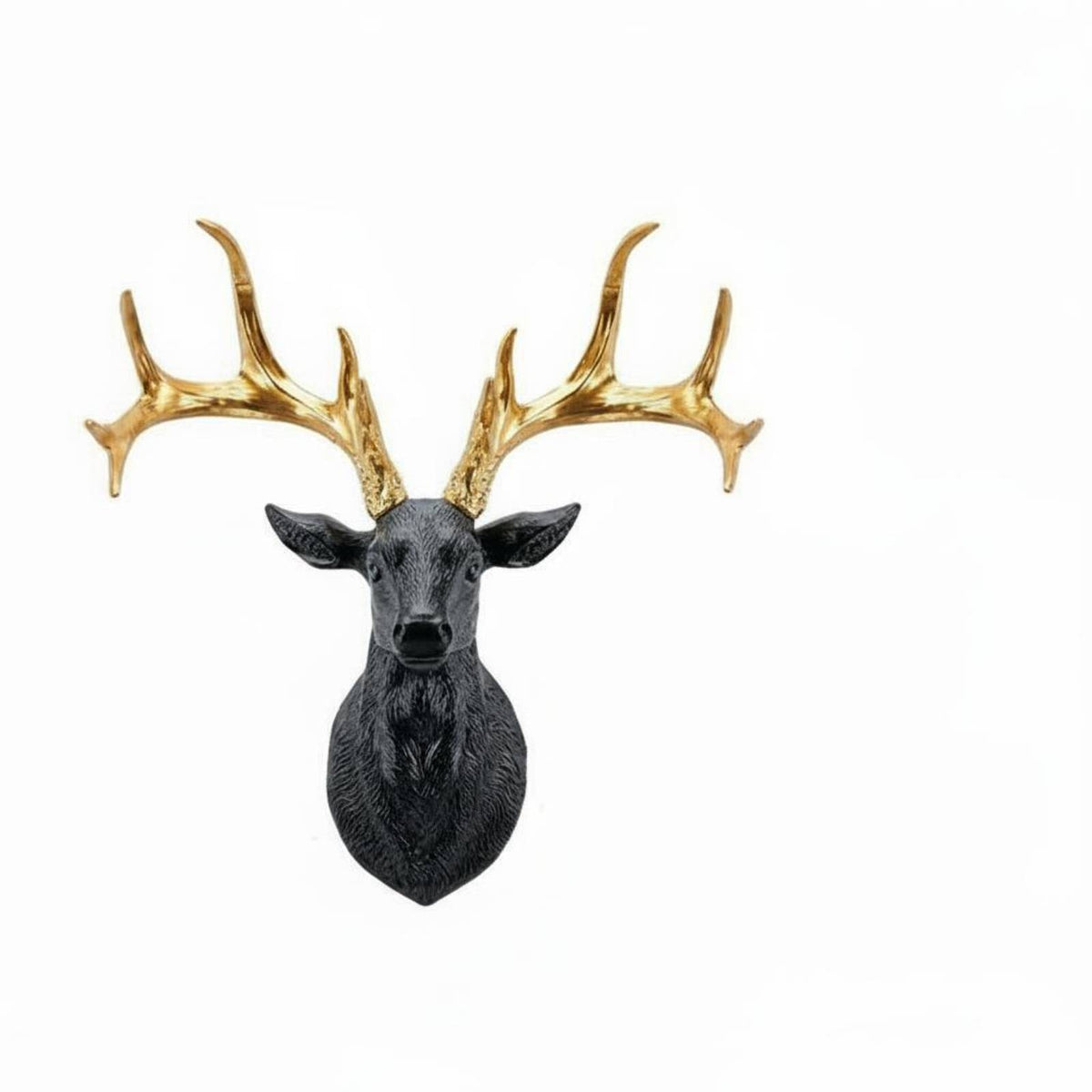 3D Deer Head Wall Mount Detailed Deer Head Wall Decor Realistic Antlers Rustic for Living Room, Entryway, Hallway