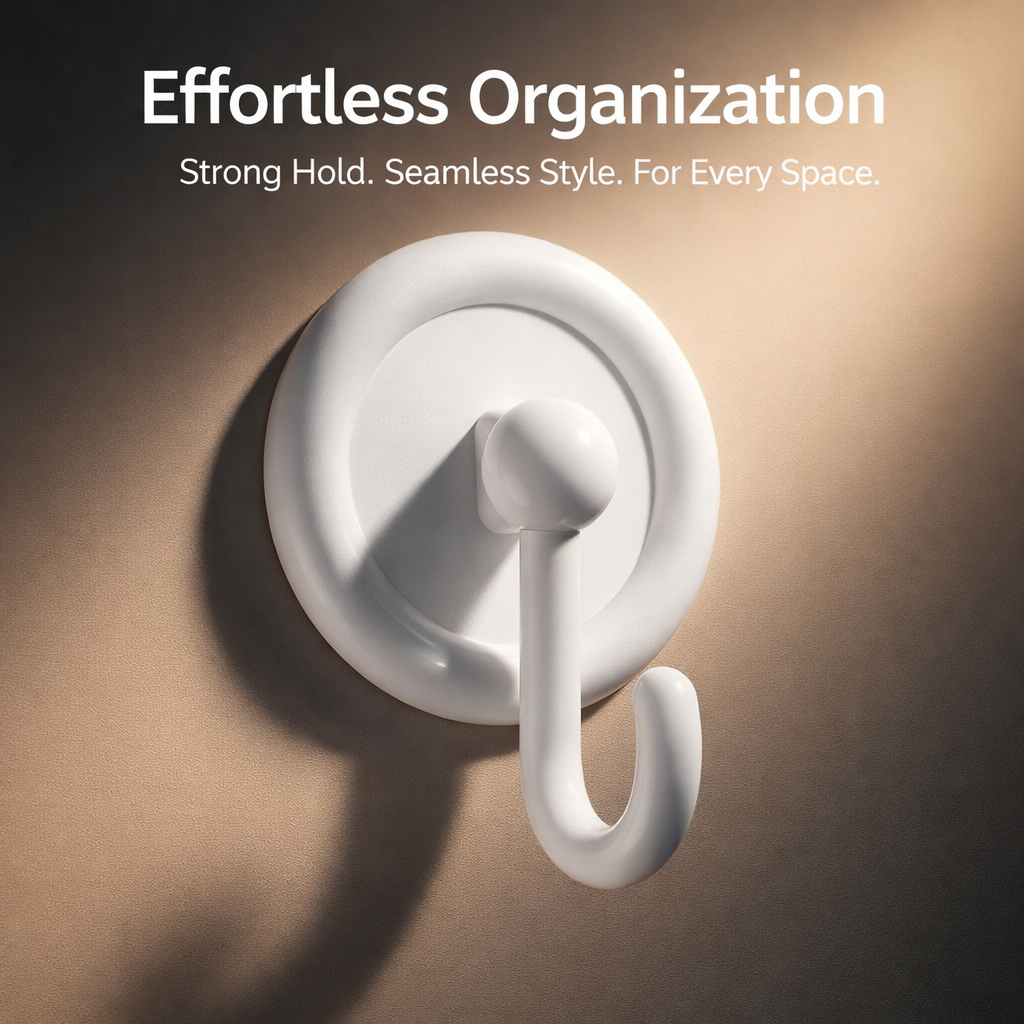 Strong Adhesive Wall Hooks No Drill, Traceless Sticky for Kitchen Storage Heavy Duty Homeowners Organizer, 5kg Weight Capacity