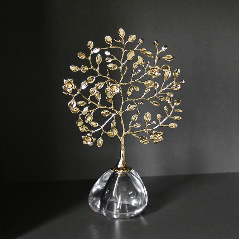 Luxury Metal Money Tree Ornament for Living Room and Entryway
